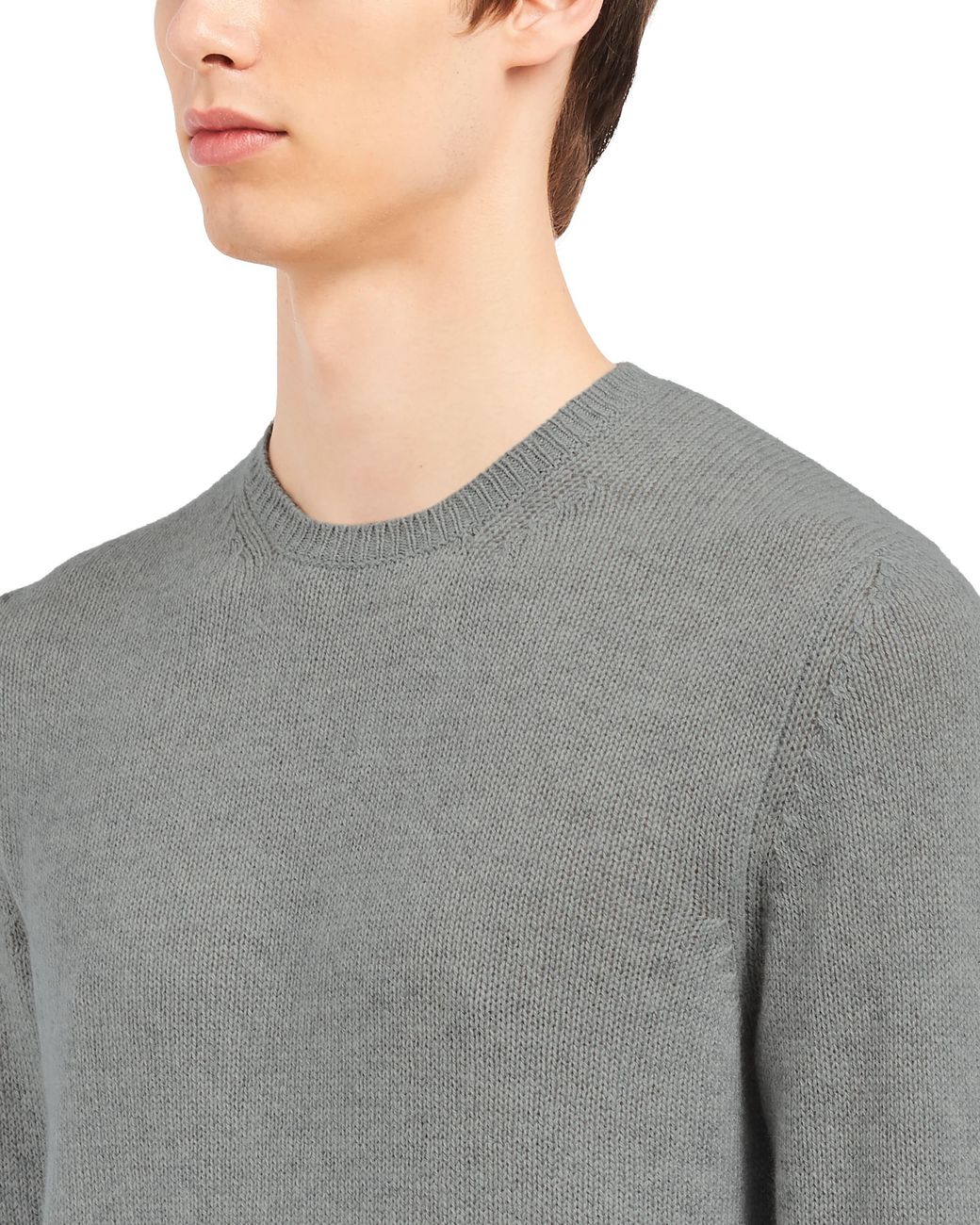 Prada Gray Crewneck Sweater for men