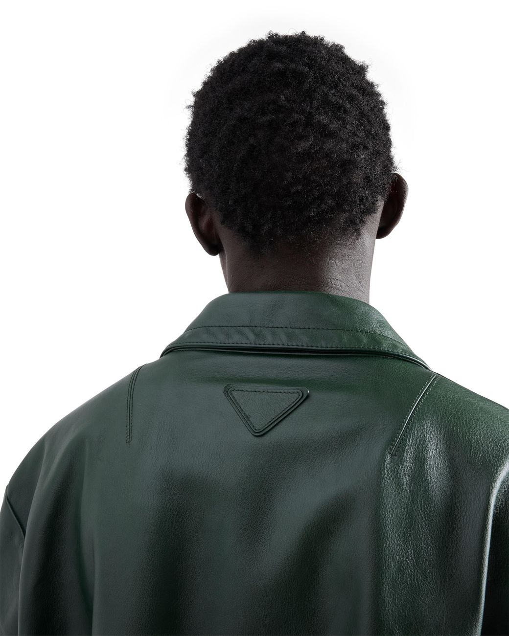 Prada Green Leather Coat for men
