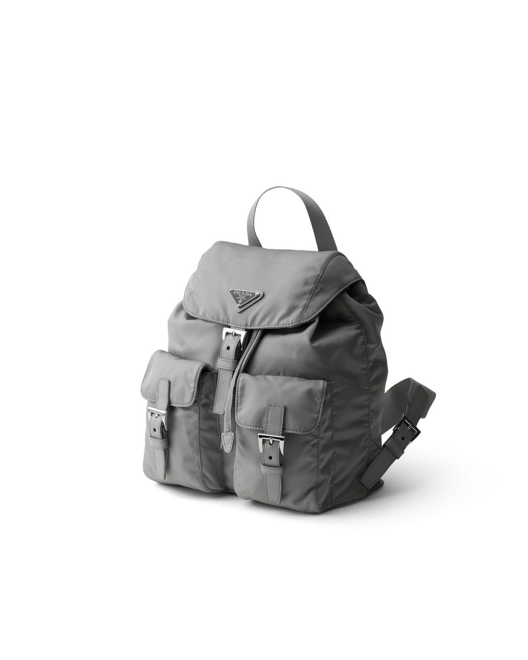 Prada Gray Small Re-Nylon Backpack