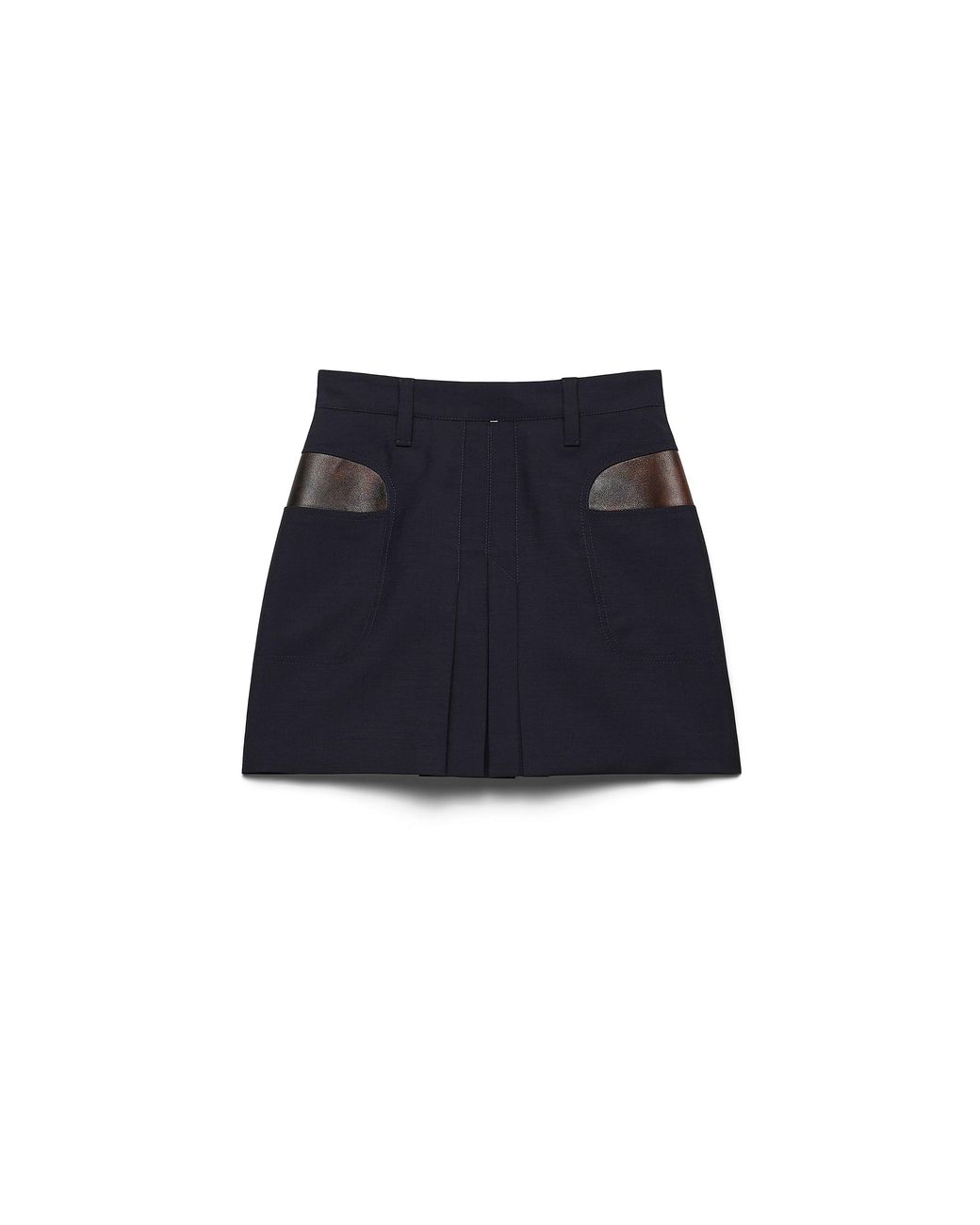 Prada Blue Kid Mohair Mini Skirt