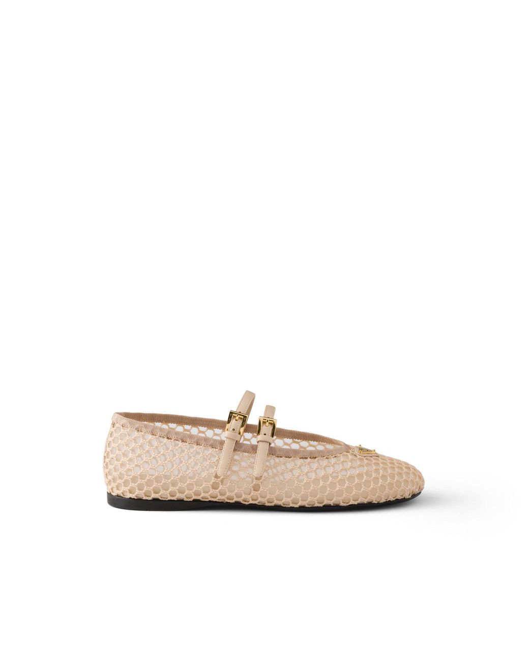 Prada White Mesh Fabric Ballerinas