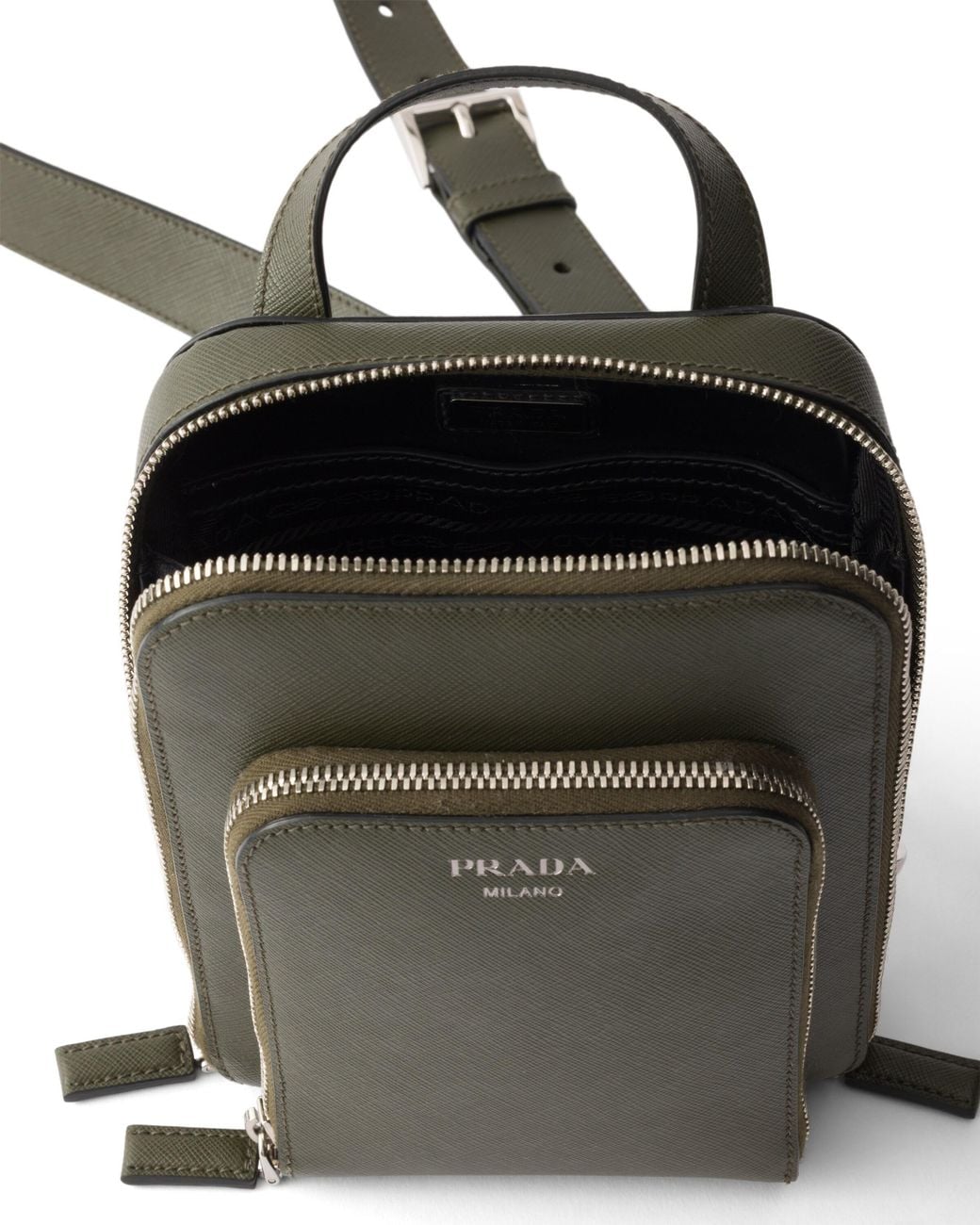 Prada Black Saffiano Leather Backpack for men