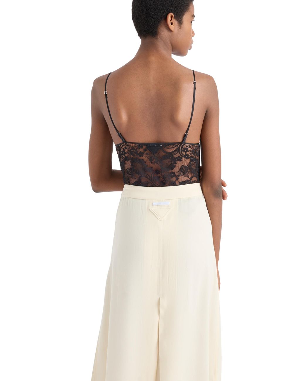 Top De Encaje Prada de color Black