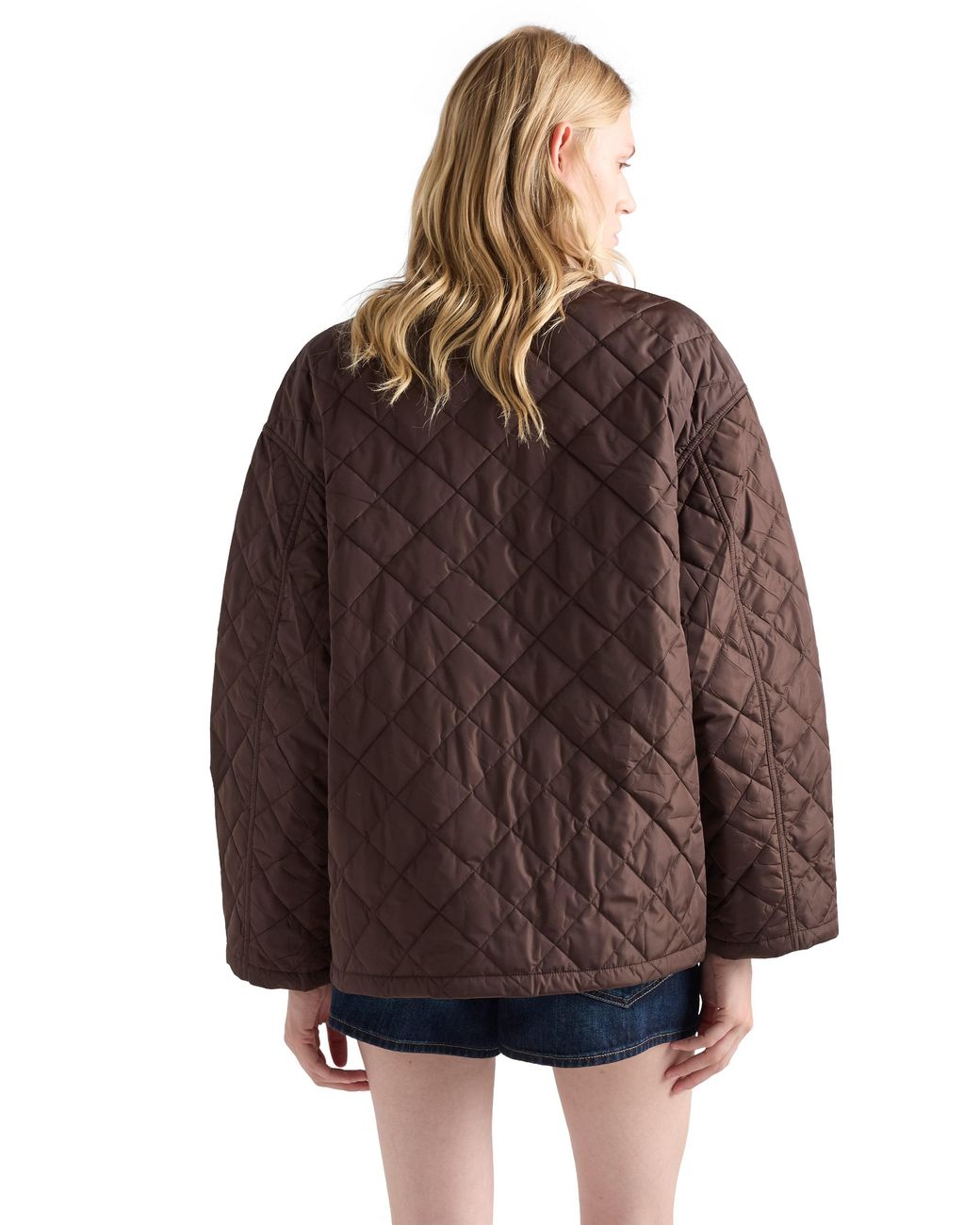 Prada Brown Lightweight, Quilted Re-Nylon Jacket
