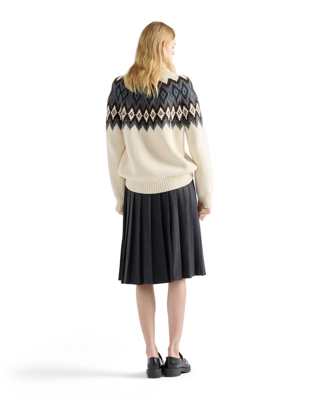 Jersey De Cuello Alto De Lana Y Cachemir, Mujer, Talla Prada de color Black