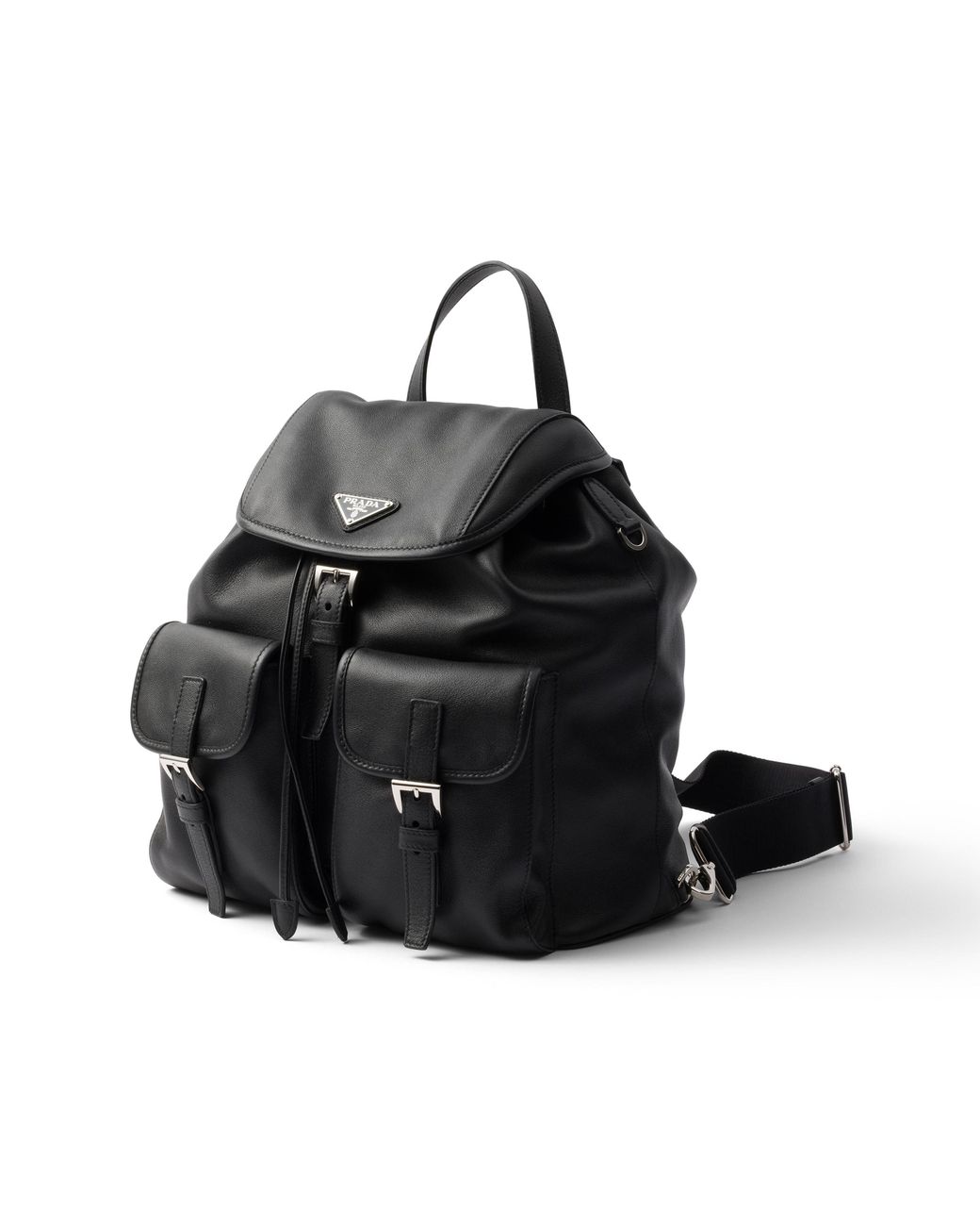 Prada Black Rucksack Aus Leder, Damen