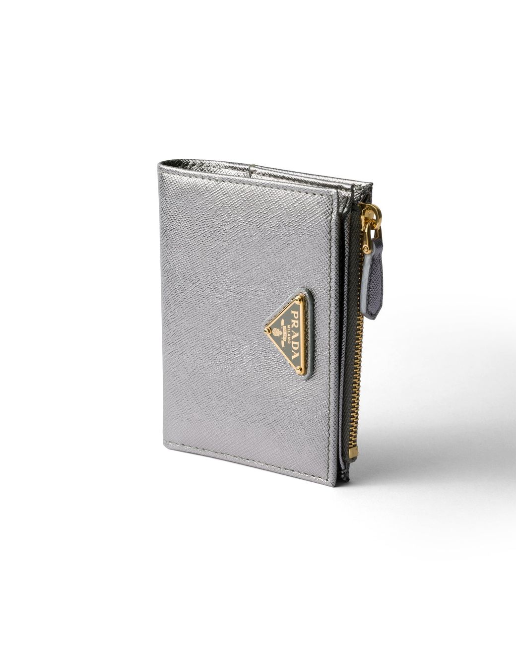 Prada White Small Saffiano Leather Wallet