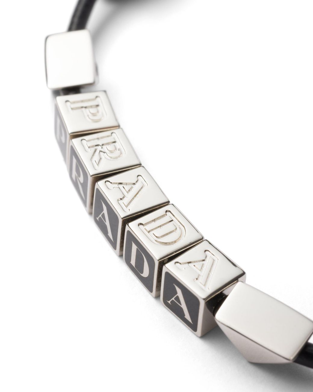 Prada White Nappa Leather Bracelet for men