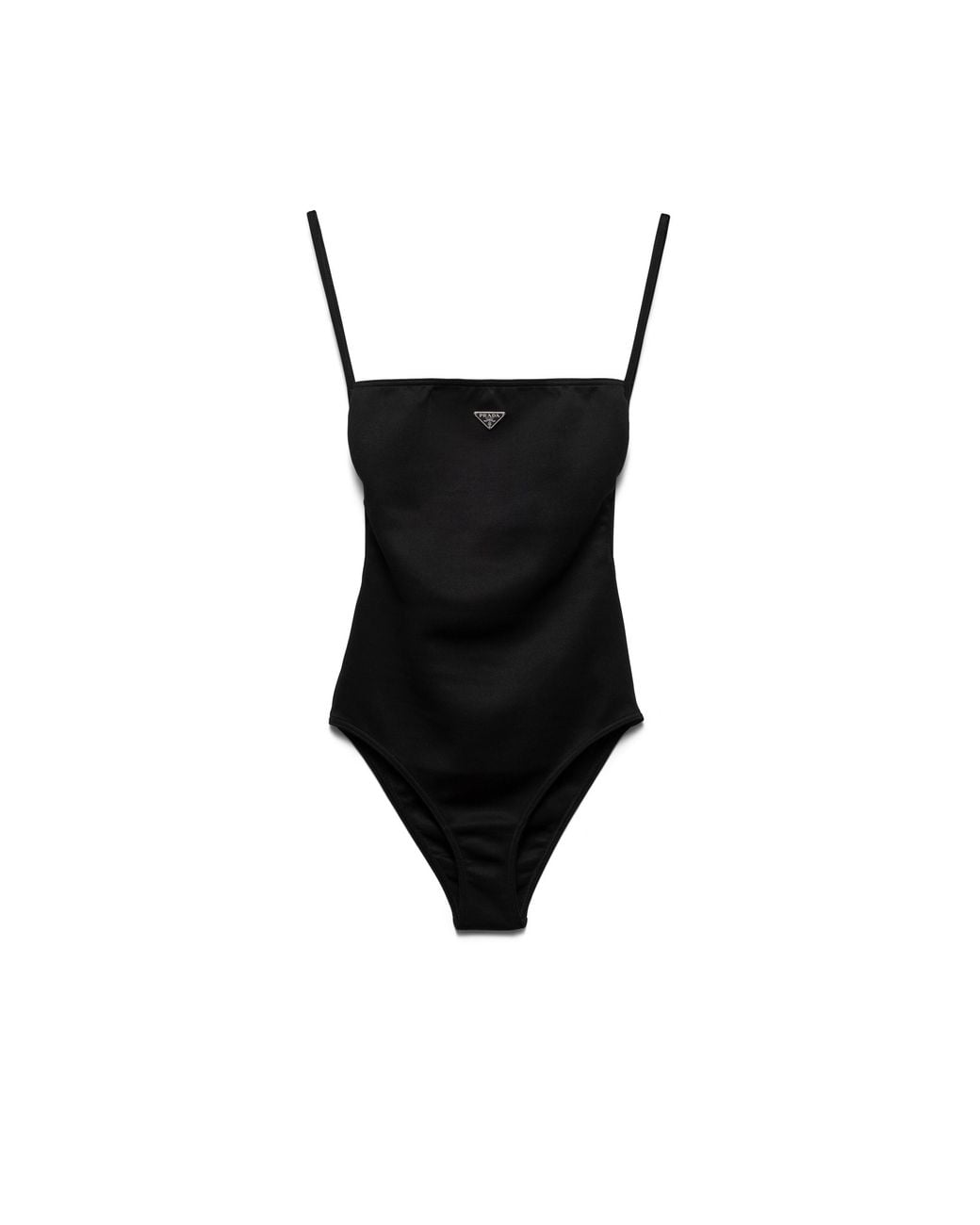 Prada Black Einteiliger Badeanzug Aus Interlock-Strick, Damen, Größe