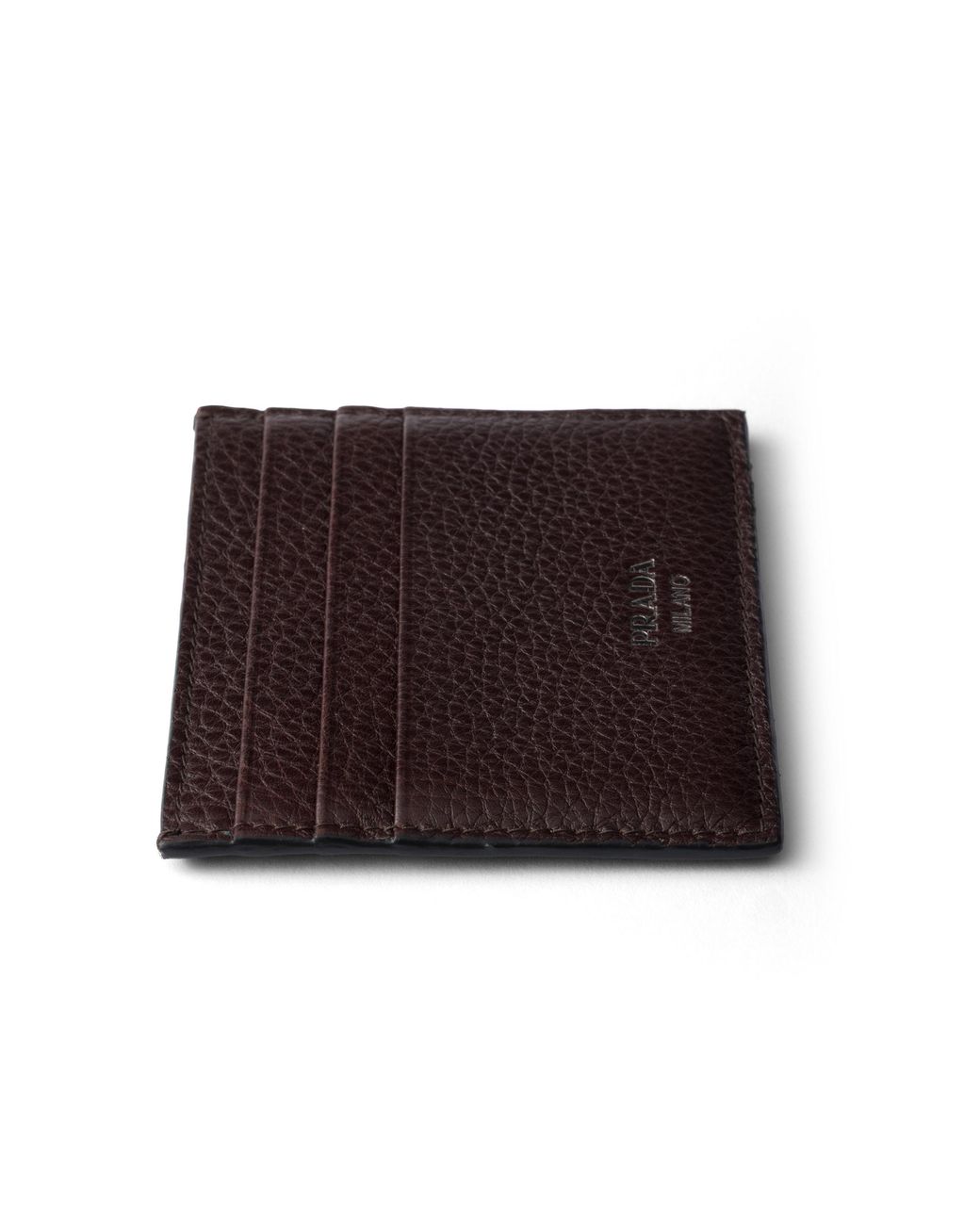 Prada White Leather Card Holder for men