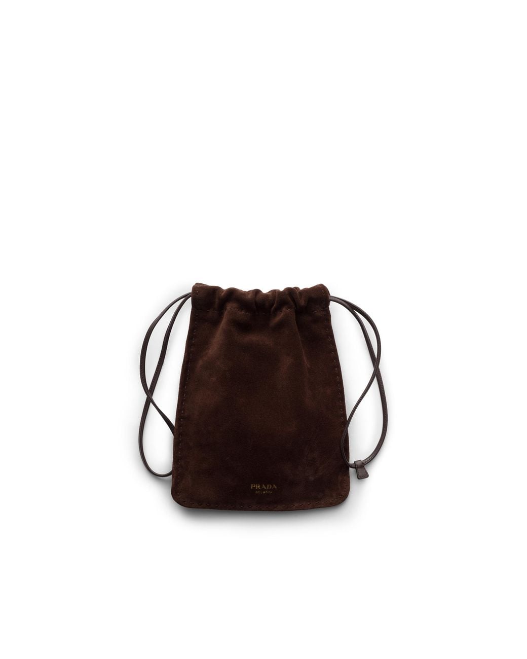 Prada Brown Suede Smartphone Pouch