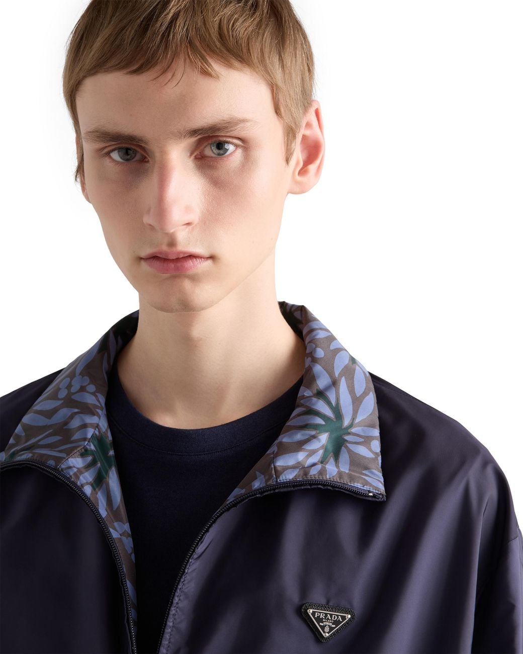 Prada Blue Reversible Re-Nylon Jacket for men