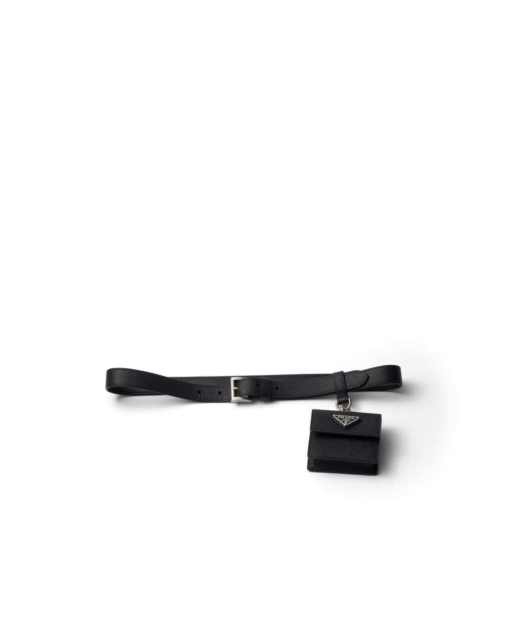 Prada White Saffiano Leather Belt