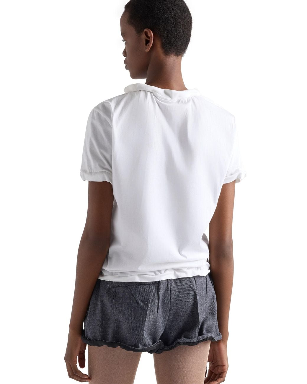 Prada White Cotton Jersey T-Shirt