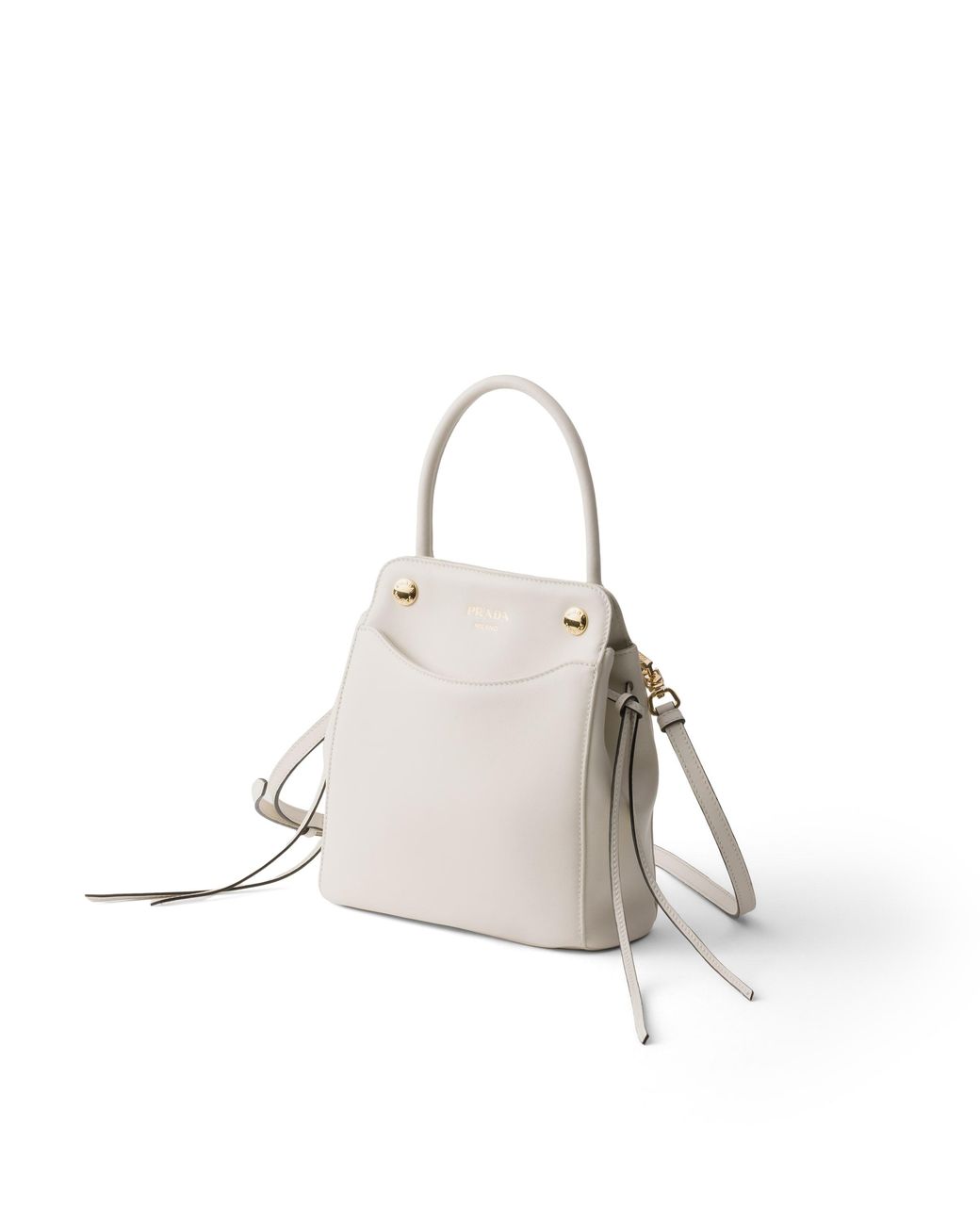 Borsa A Mano Carry Mini di Prada in White