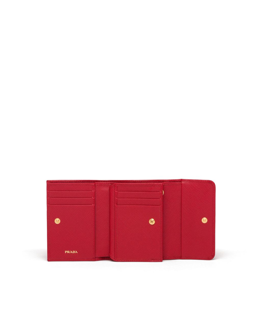 Prada White Small Saffiano Leather Wallet