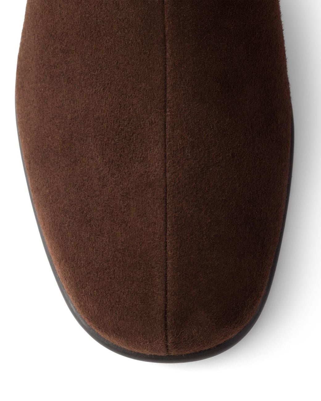 Prada Brown Stretch Suede Booties Boots