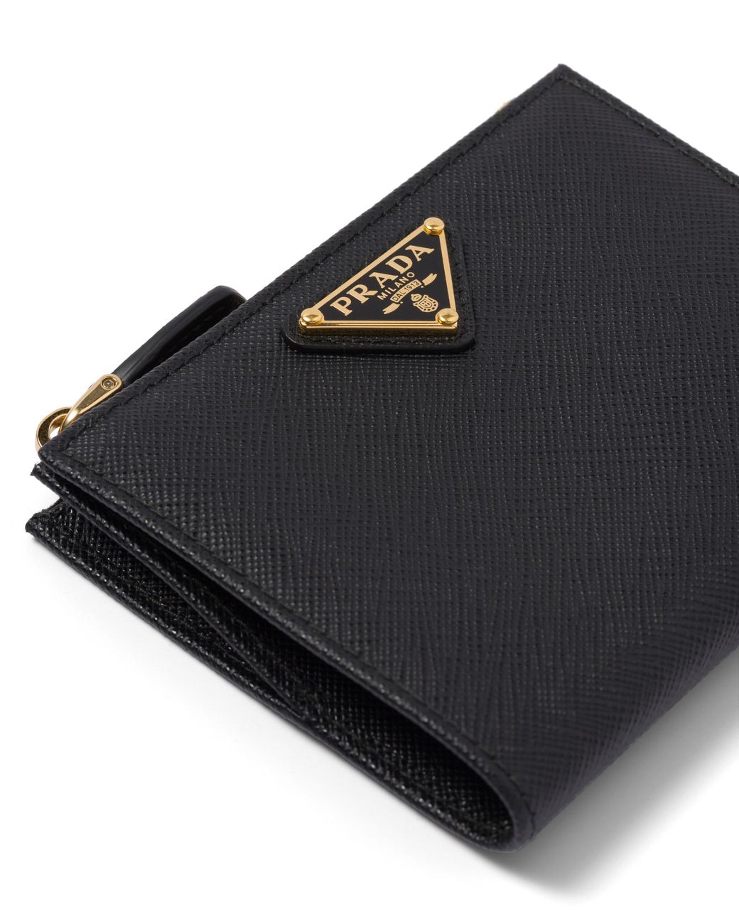 Prada White Small Saffiano Leather Wallet