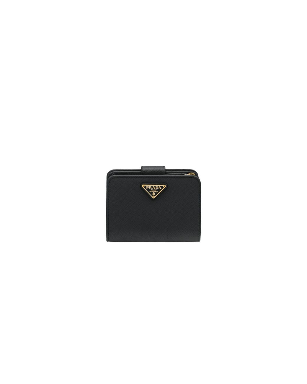 Prada White Small Saffiano Leather Wallet