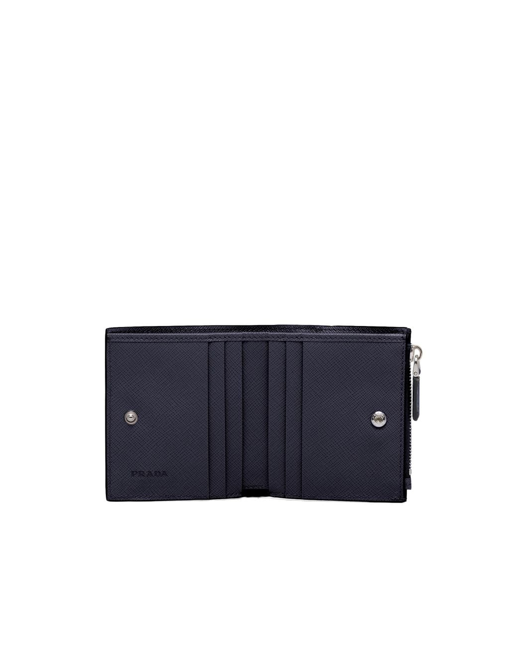 Prada Blue Small Saffiano Leather Wallet for men