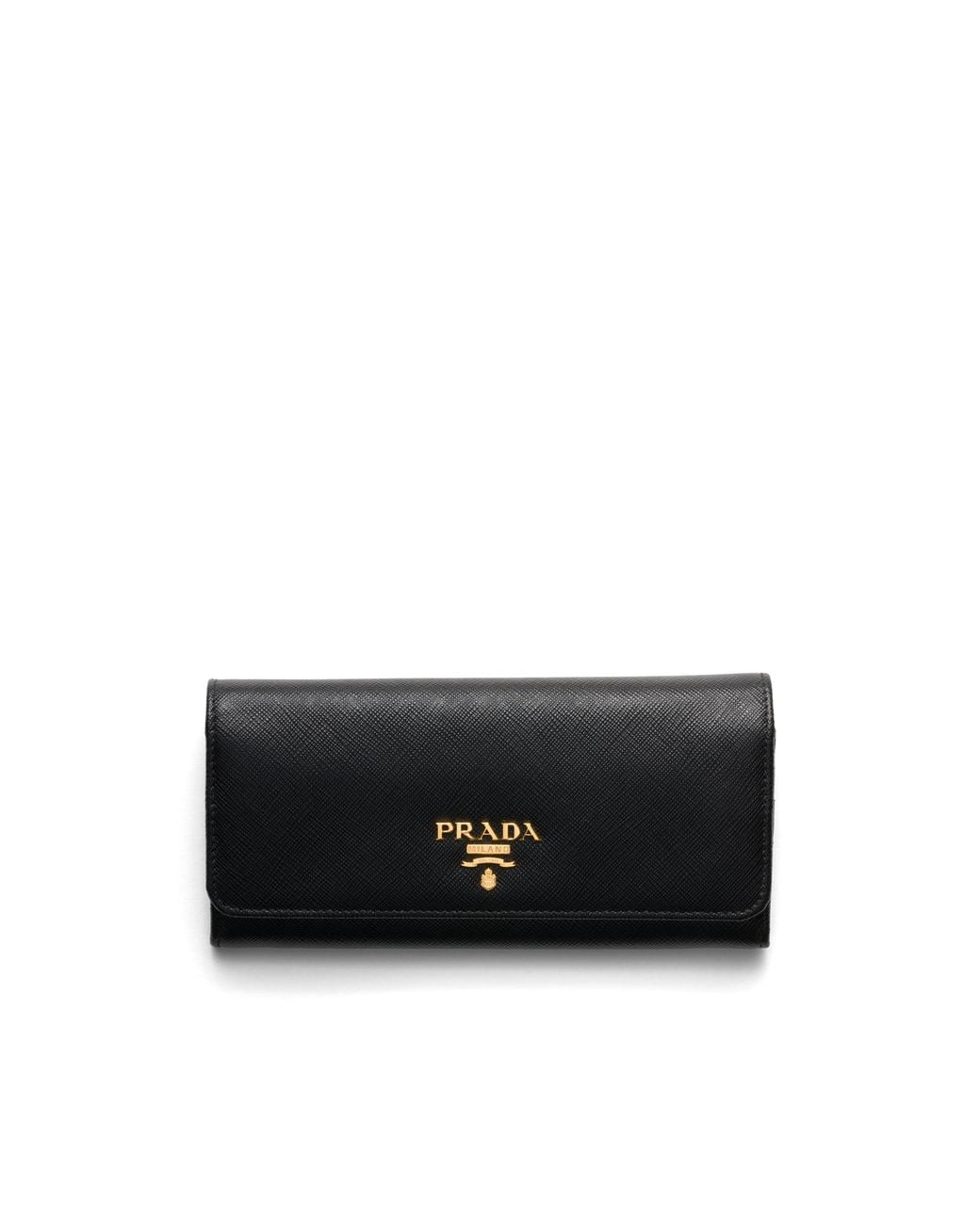 Prada White Large Saffiano Leather Wallet