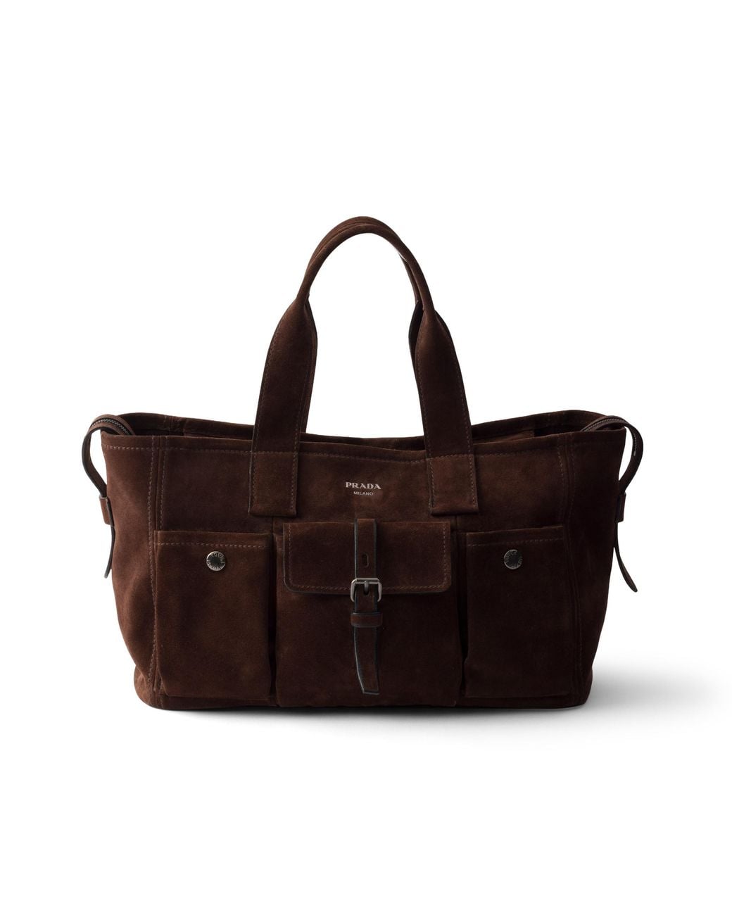Borsa Shopping Route Large di Prada in Brown
