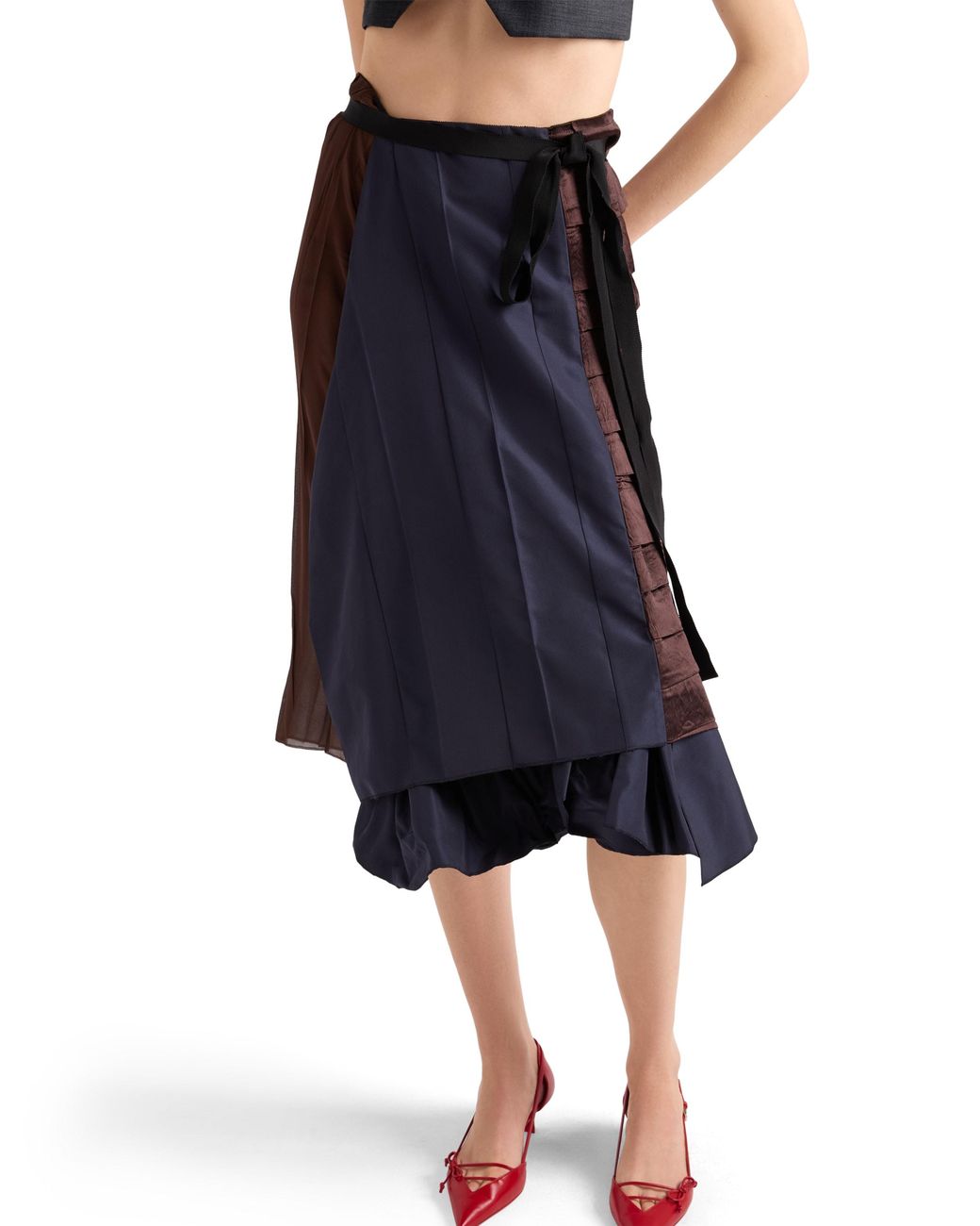Gonna Patchwork di Prada in Blue