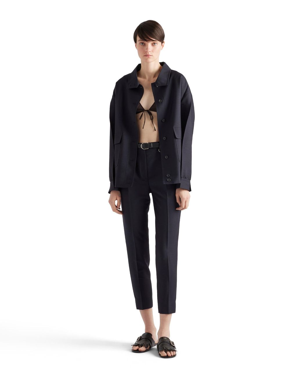 Prada Blue Kid Mohair Jacket