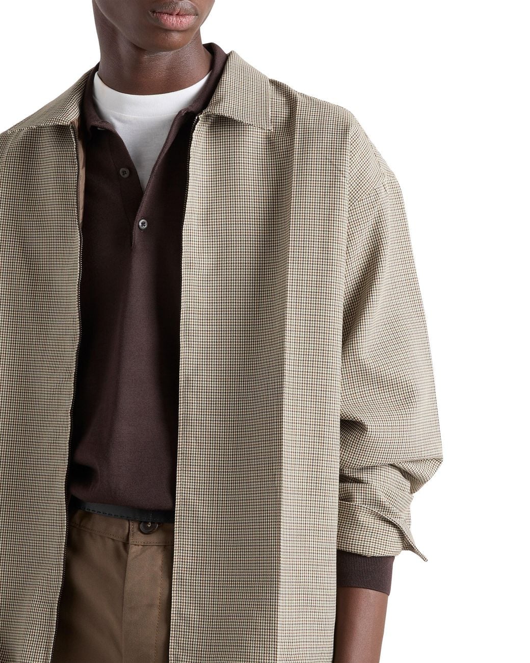 Prada Brown Wool Shirt for men
