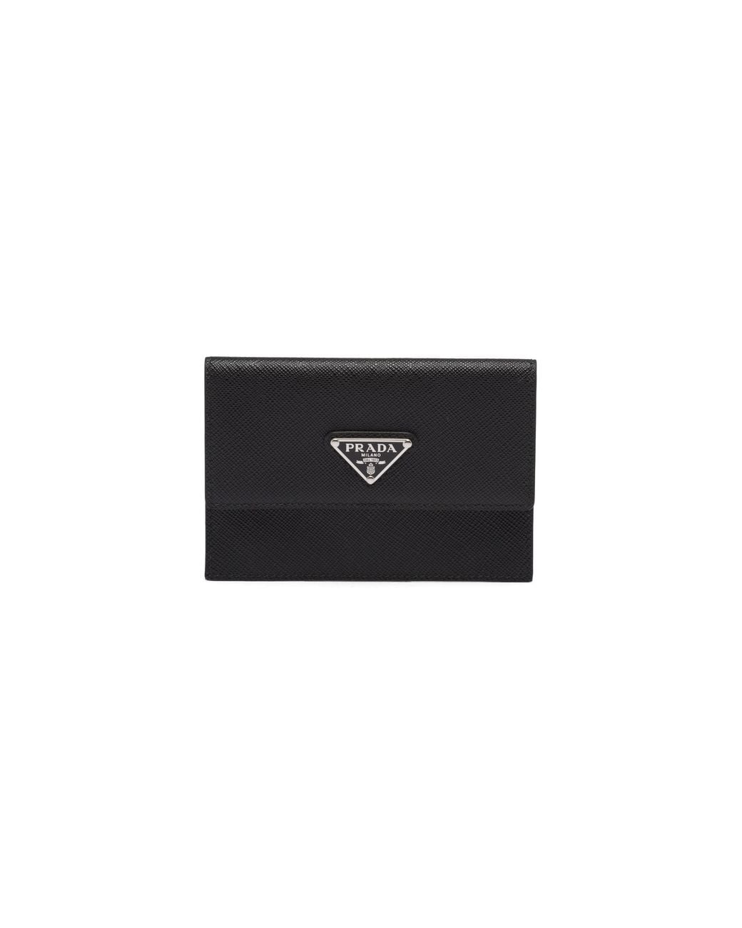 Prada Black Saffiano Leather Document Holder for men