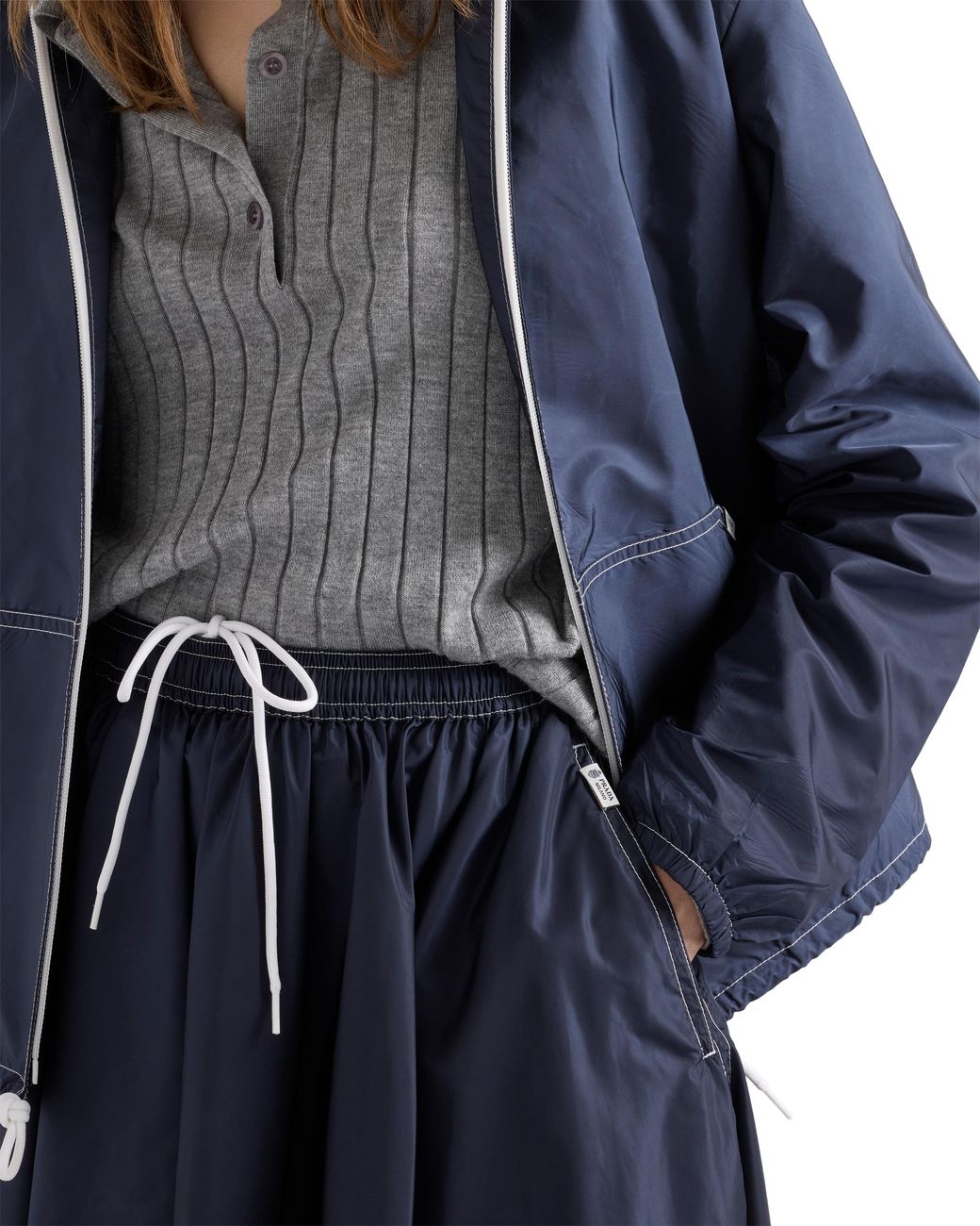 Prada Blue Re-Nylon Lightweight Midi Skirt