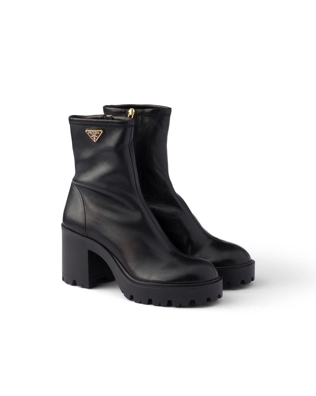 Prada Black Stride Stretch Nappa Leather Booties