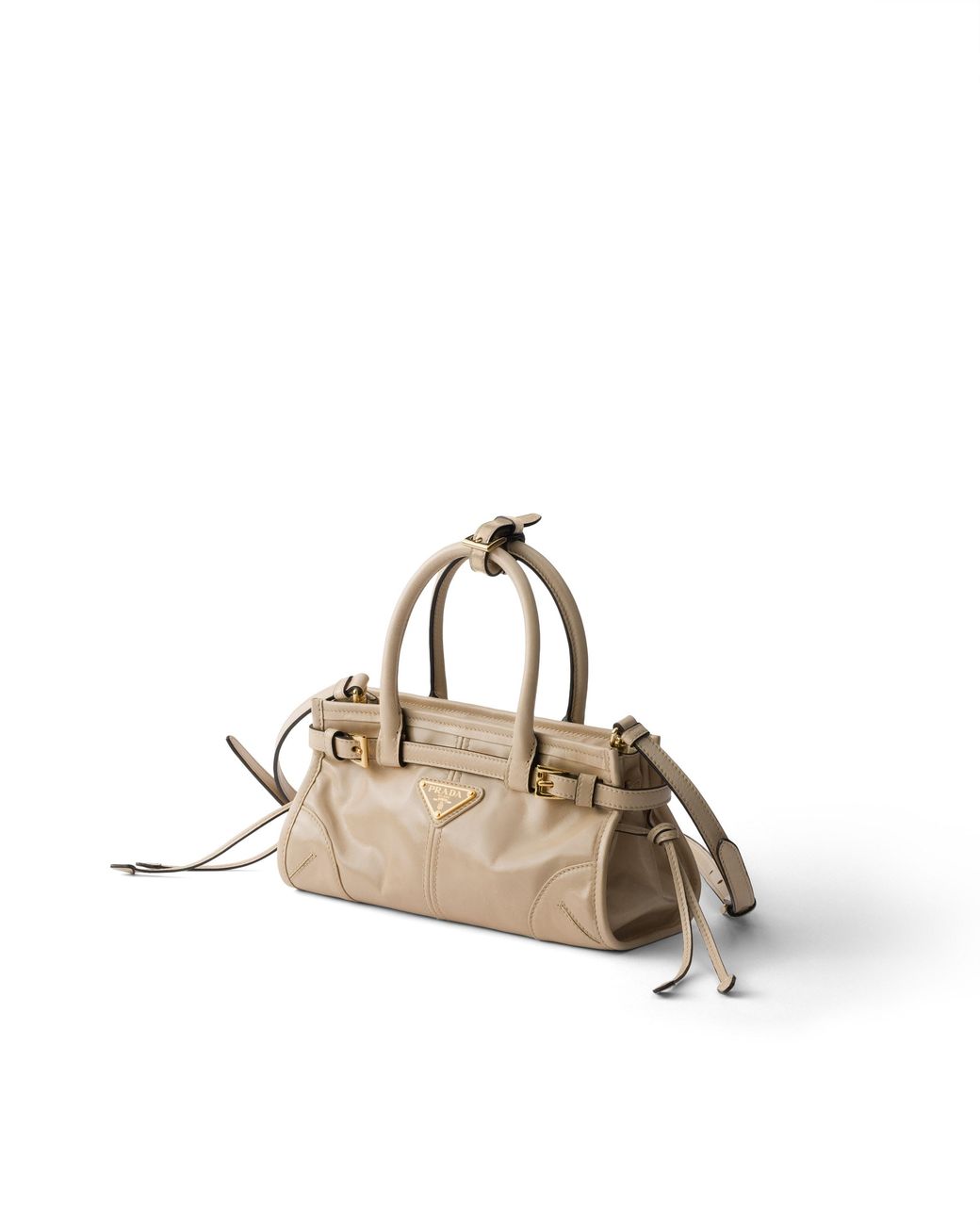 Prada Natural Bonnie Leather Mini Handbag