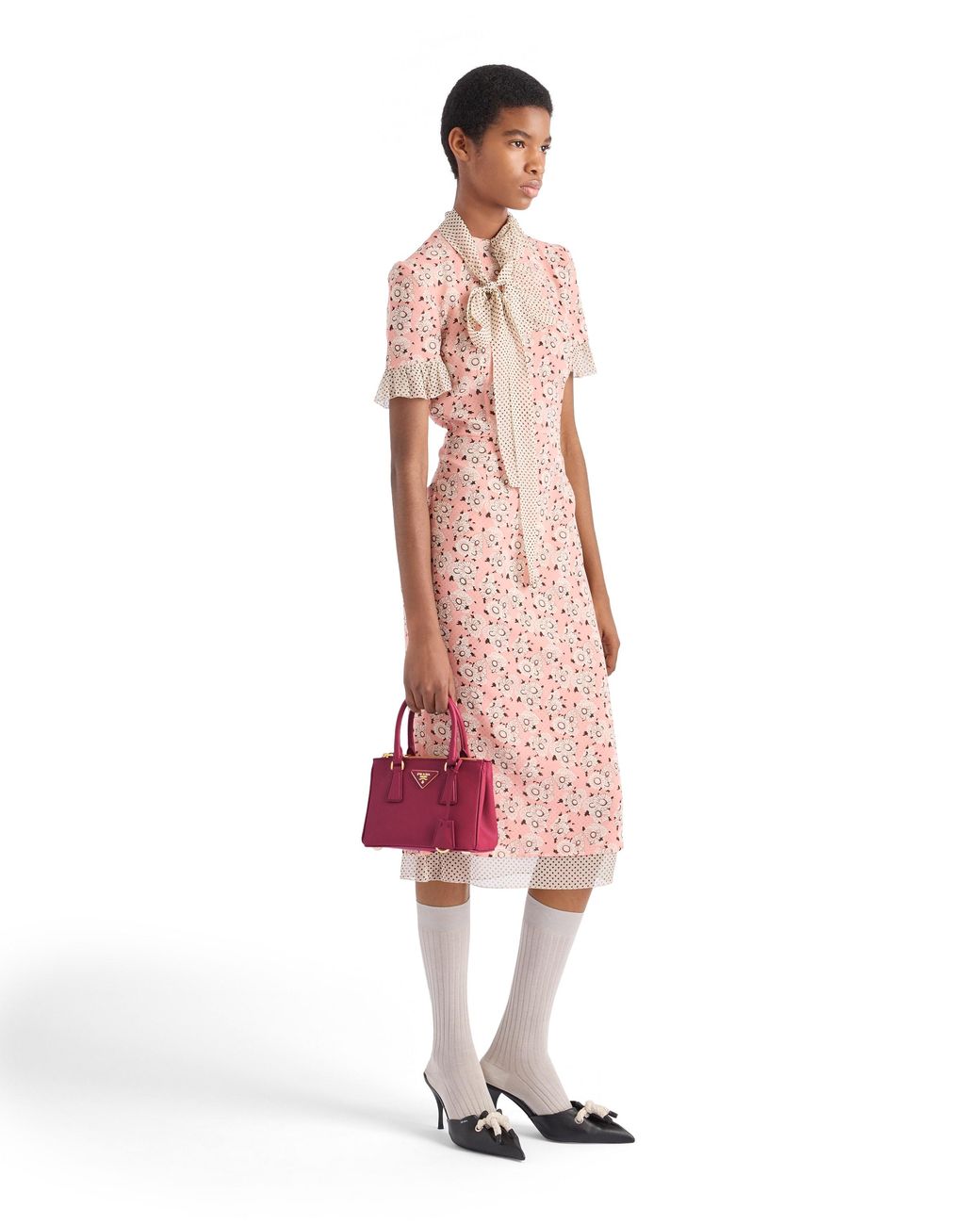 Prada Pink Galleria Mini Saffiano Leather Bag