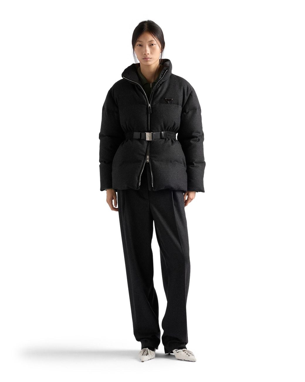 Prada Black Re-Wool Down Jacket