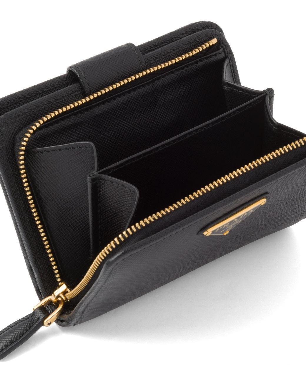 Prada White Small Saffiano Leather Wallet