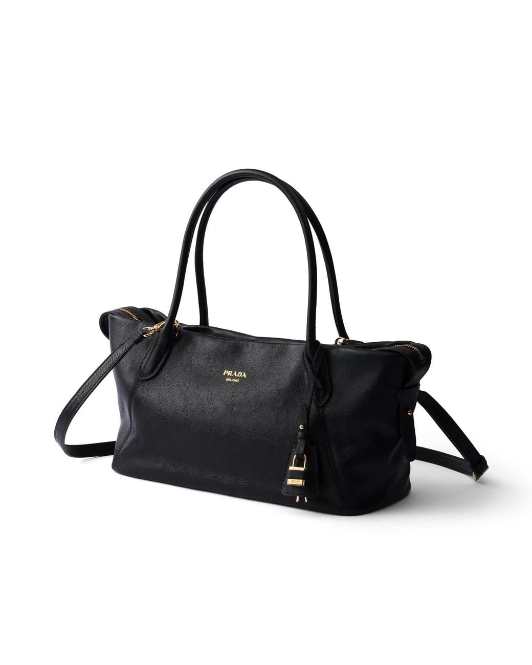 Prada Black Large Leather Tote Bag