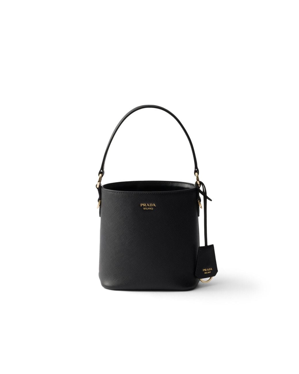 Prada Black Saffiano Leather Mini Bucket Bag