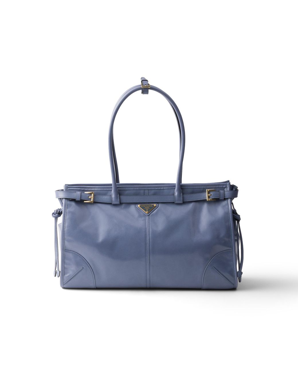 Prada Blue Bonnie Large Leather Handbag, Aviation