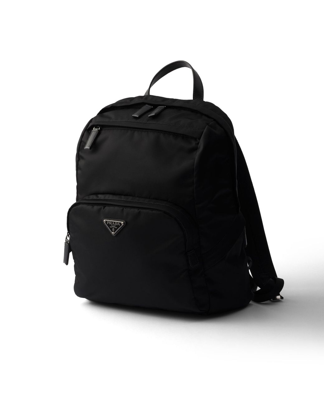 Prada Black Re-Nylon And Saffiano Leather Backpack for men