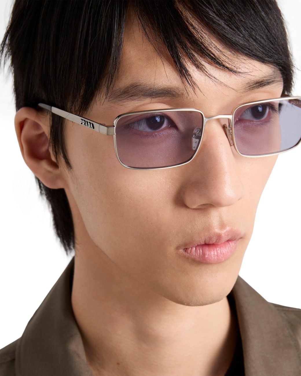 Prada White Sunglasses With Logo for men
