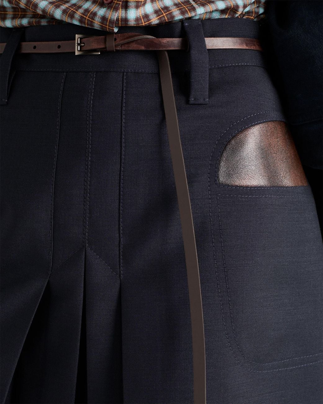 Prada Blue Kid Mohair Mini Skirt