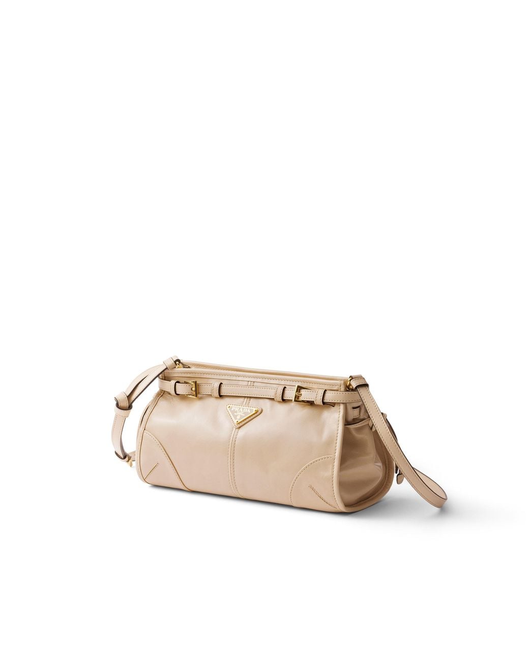 Prada Natural Bonnie Small Leather Shoulder Bag