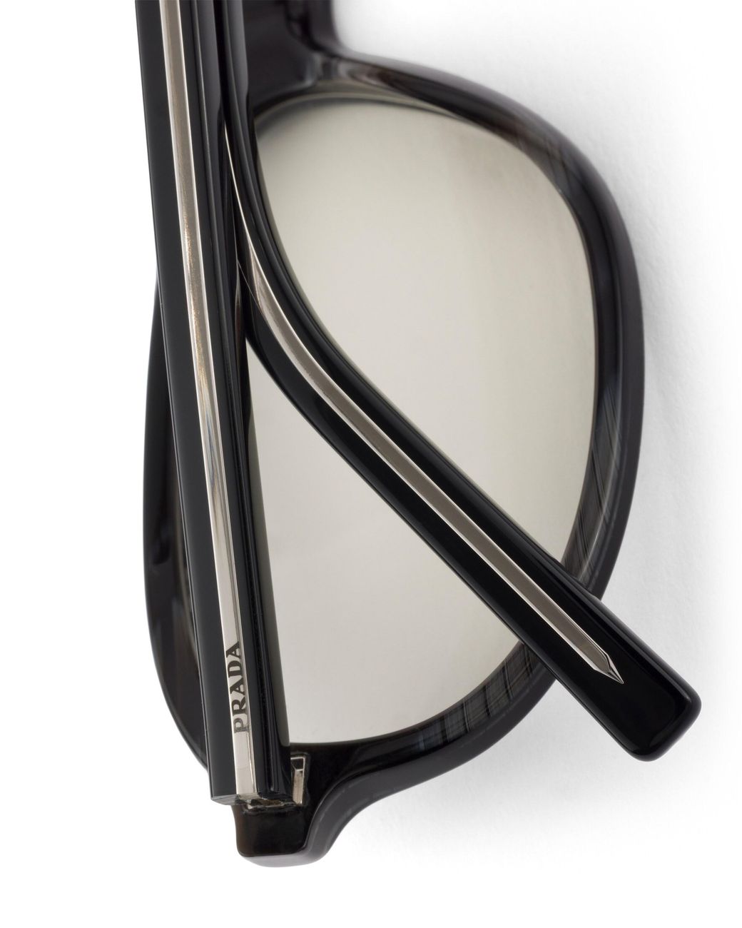 Prada White Sunglasses With The Iconic Metal Plaque