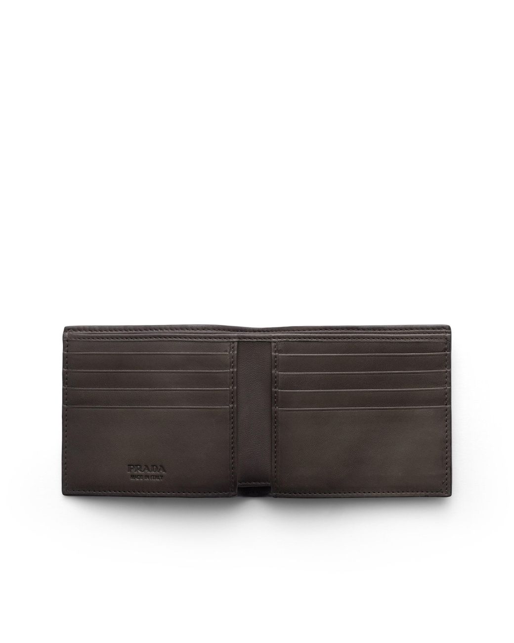 Prada White Antiqued Leather Wallet for men