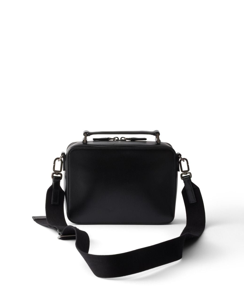 Prada Black Brique Leather Bag for men