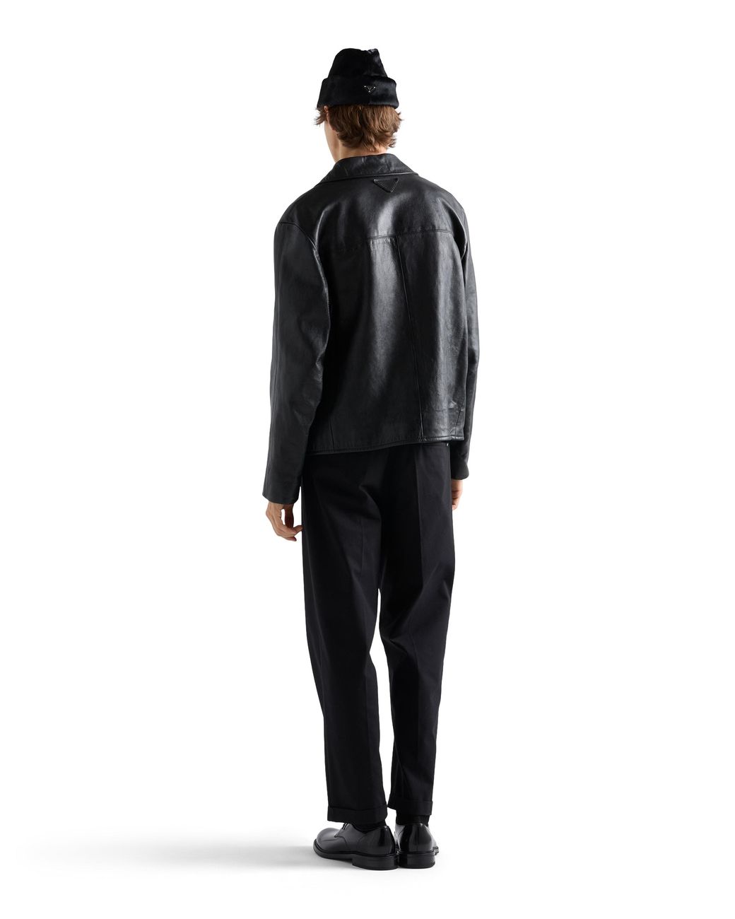 Prada Black Nappa Leather Blouson Jacket for men