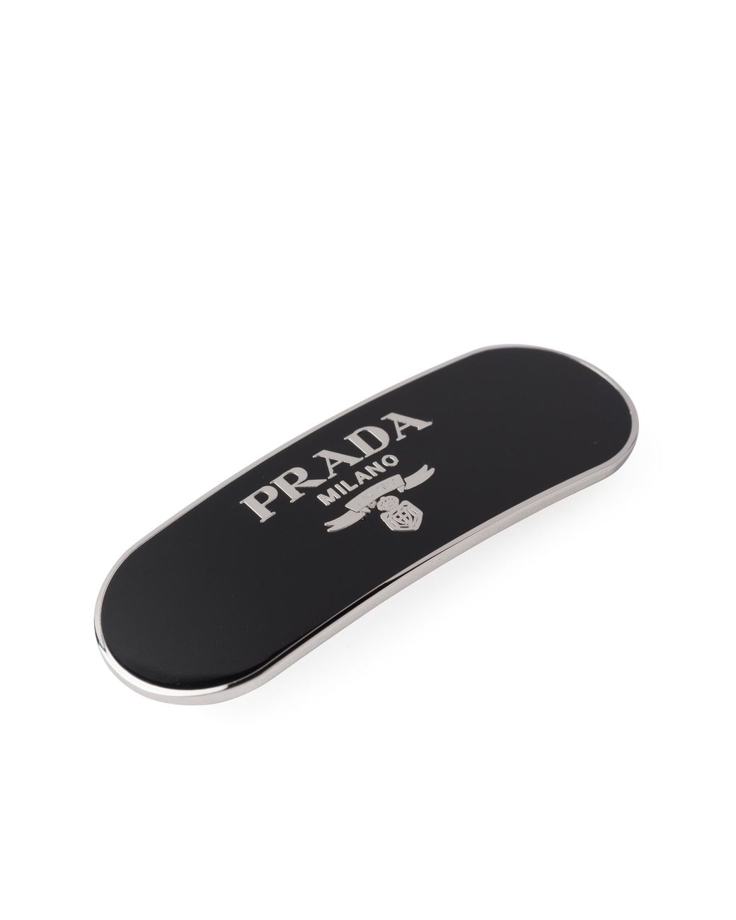 Prada White Haarspange Aus Metall, Damen