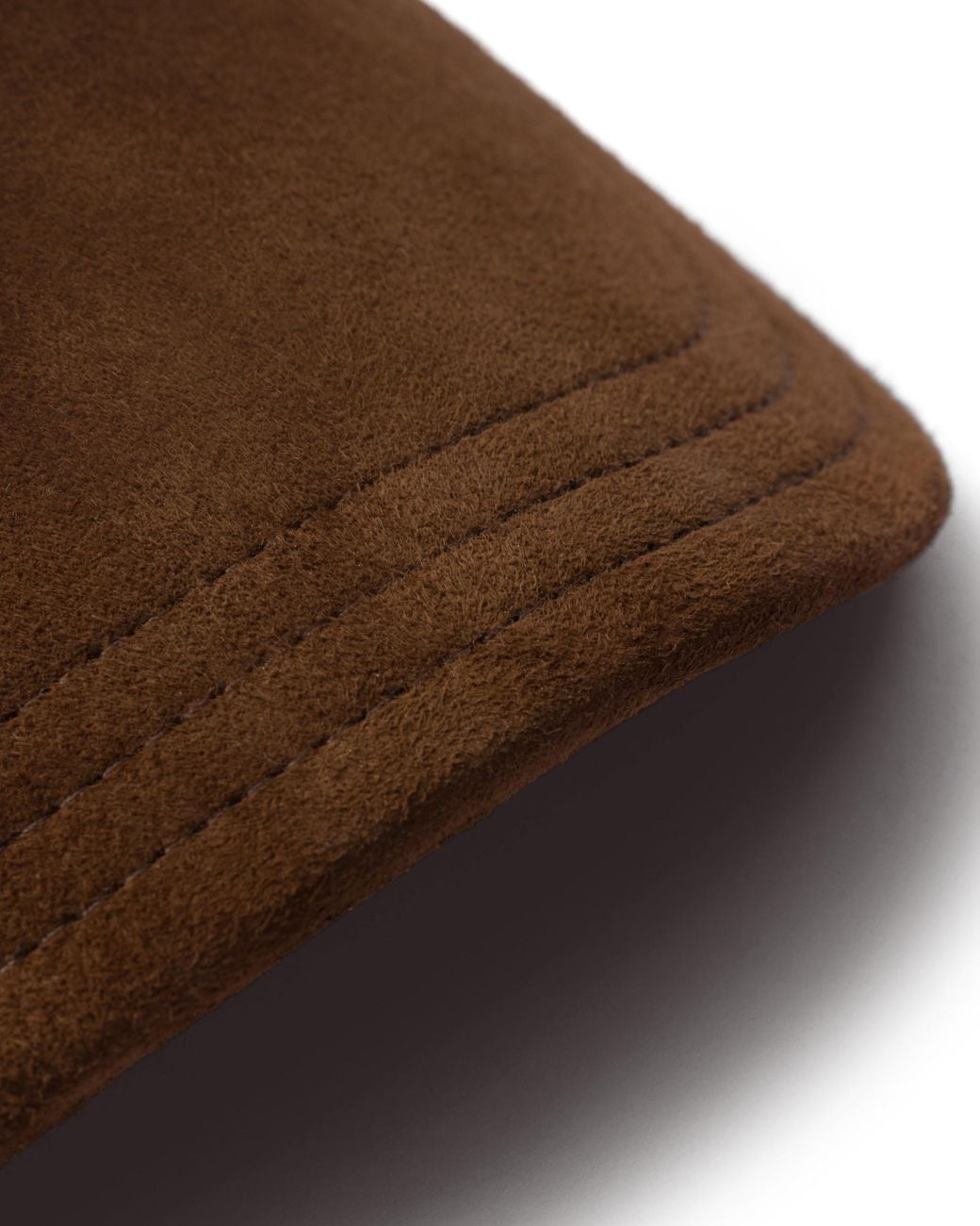 Prada Brown Suede Triangle Logo Baseball Cap