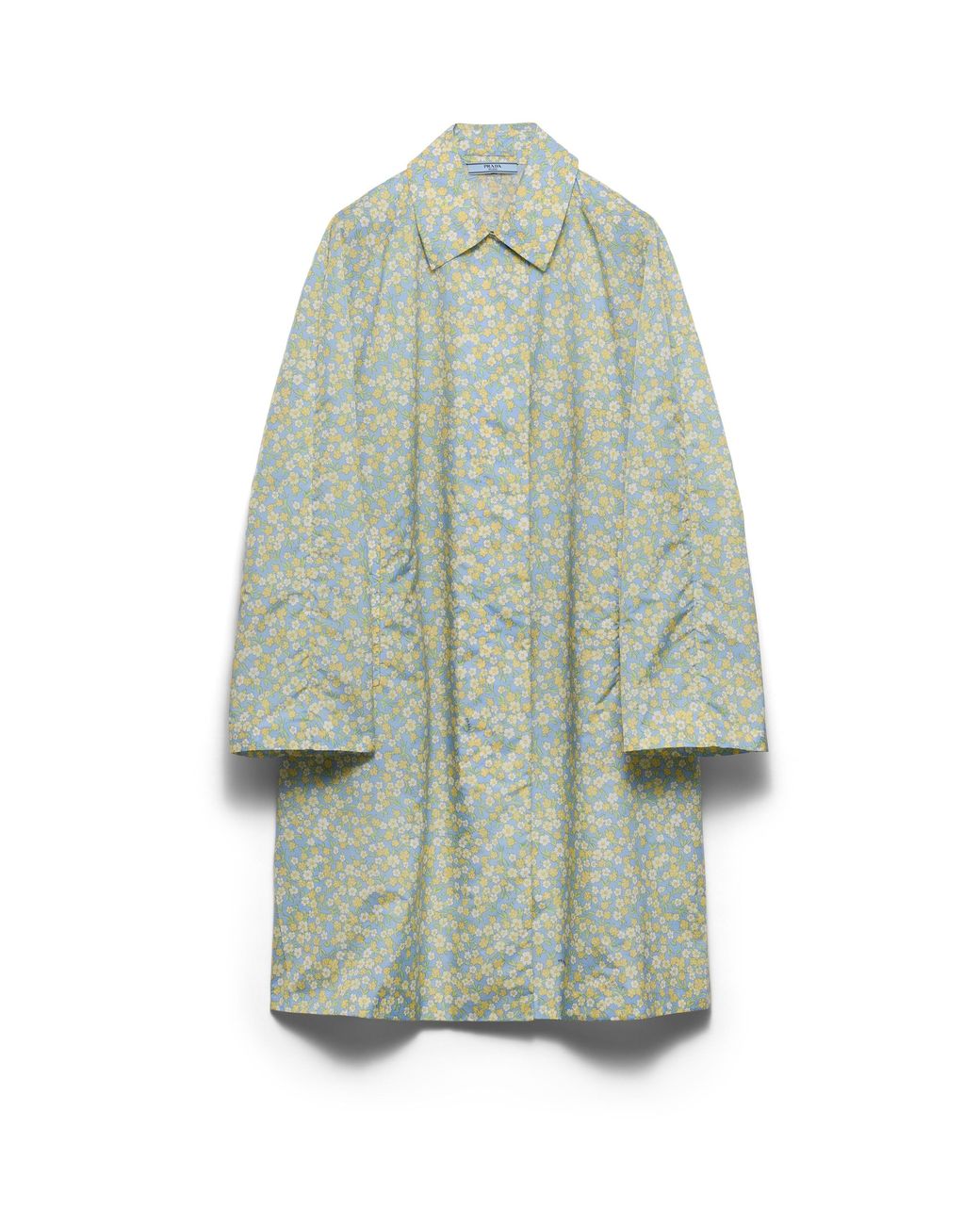 Prada Multicolor Printed Re-Nylon Raincoat, Cream